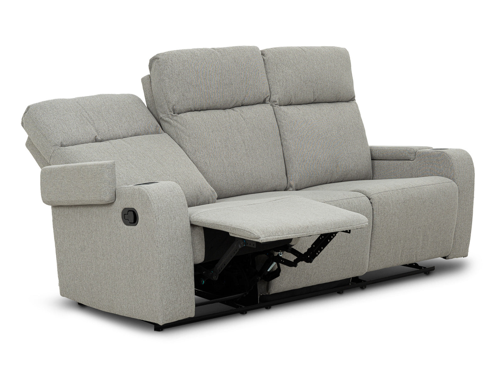 Sofa Recliner Bradford Storage #Color_SilverTela"9028"