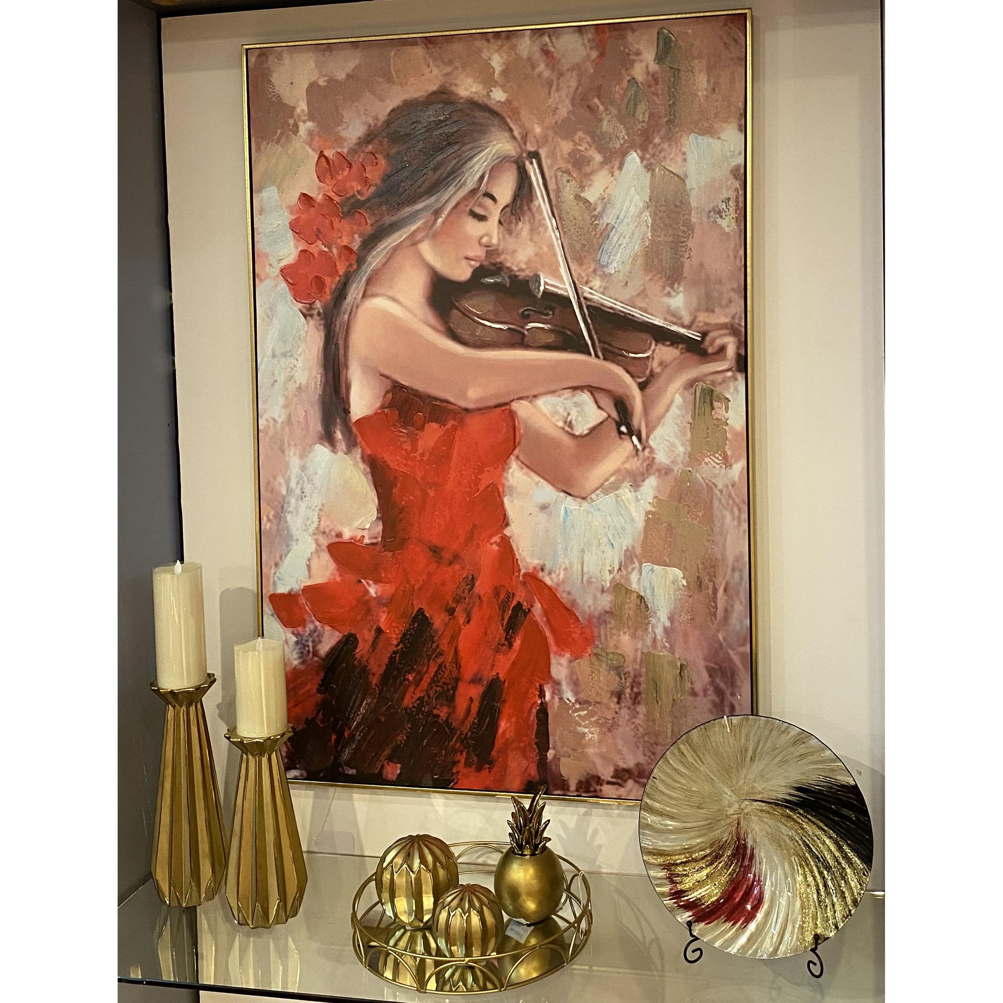 Candelabro Botella Dorado 11.5x11.5cm