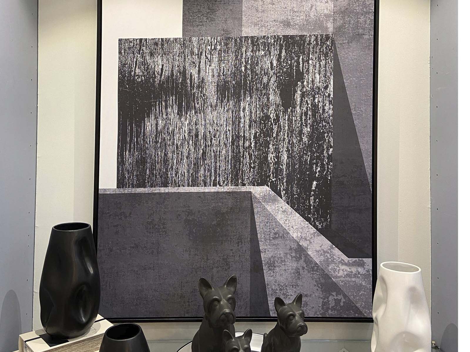 Cuadro Abstracto 82x122cm C/Gris