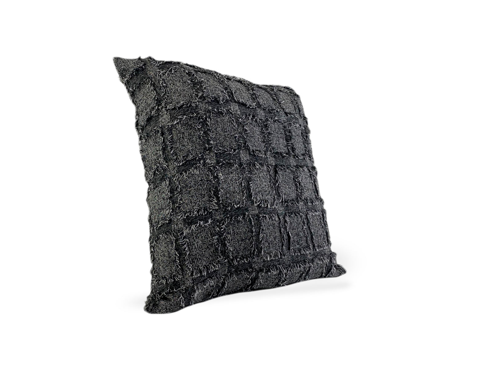 Cojin Poliester 45X45 Cm Siena Gris Cuadros