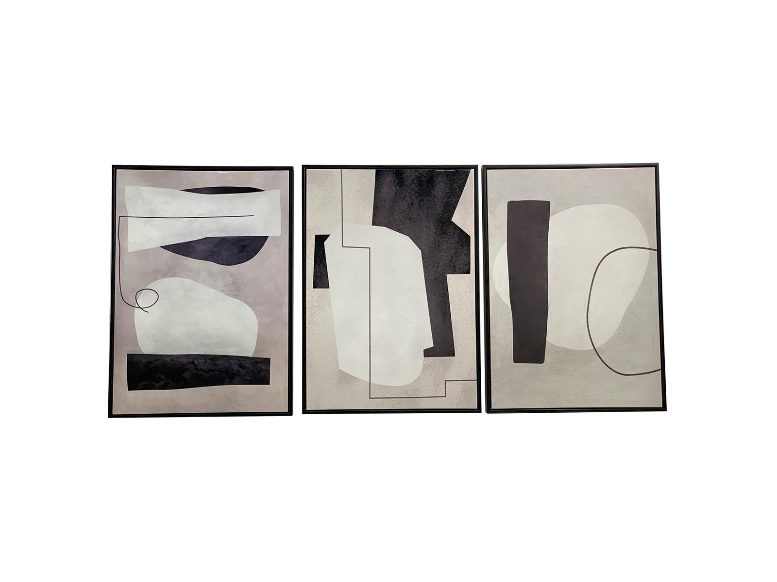 Cuadro Abstracto 50X50Cm Gris