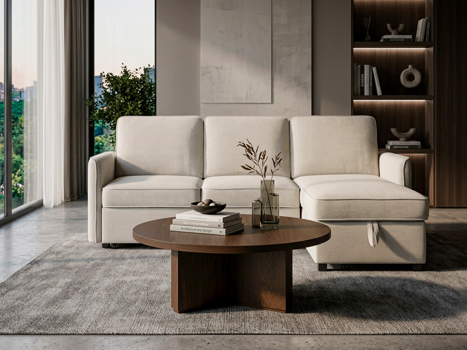 Mesa De Centro Circular Dillon Moka