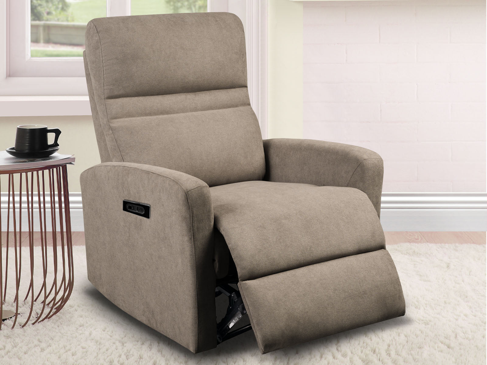 Recliner Texas Power Usb #Color_ Wheat"ELITAX"