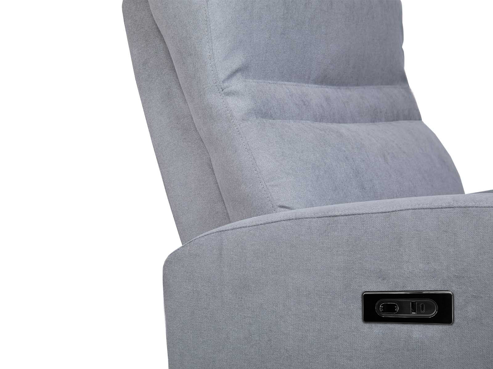 Recliner Texas Power Usb #Color_Grey"ELISHX"