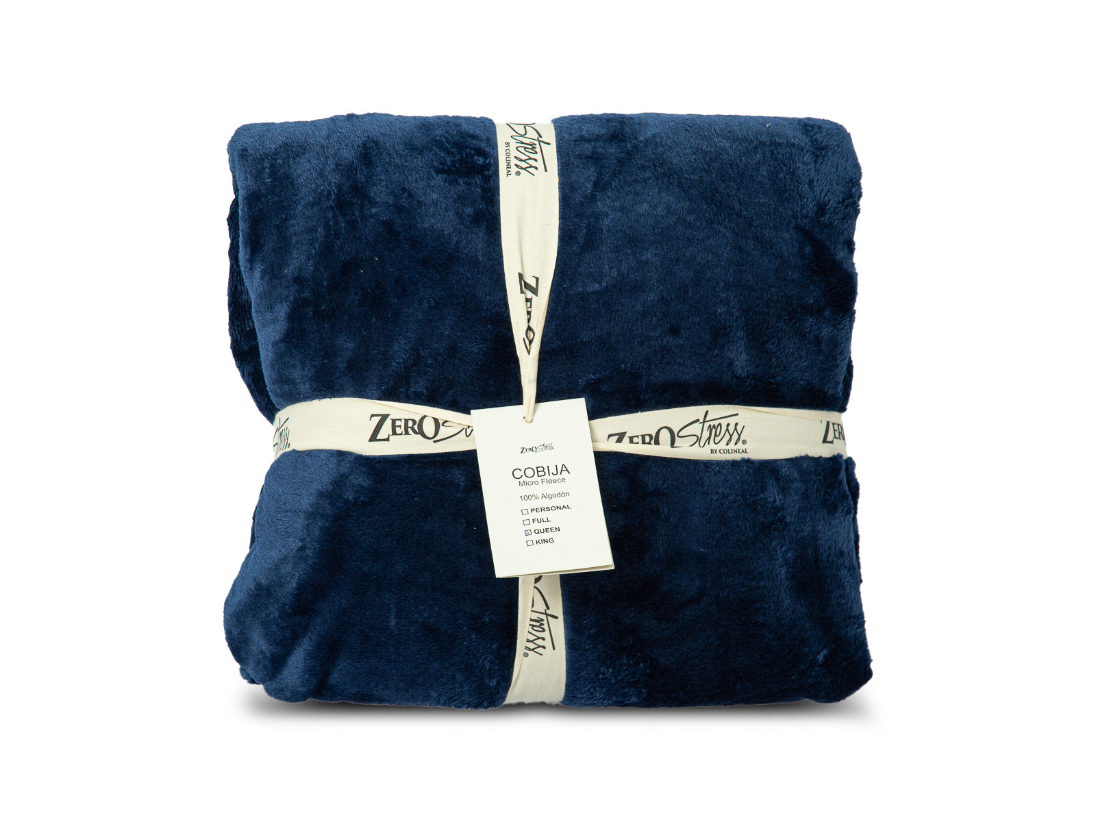 Cobija Glam Microfleece Queen #Color_Navy