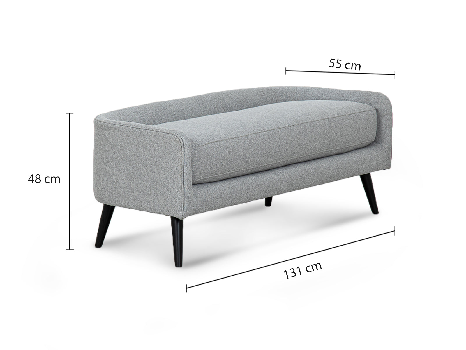 Banco Pie Cama Ibiza #Color_Silver"T36914"