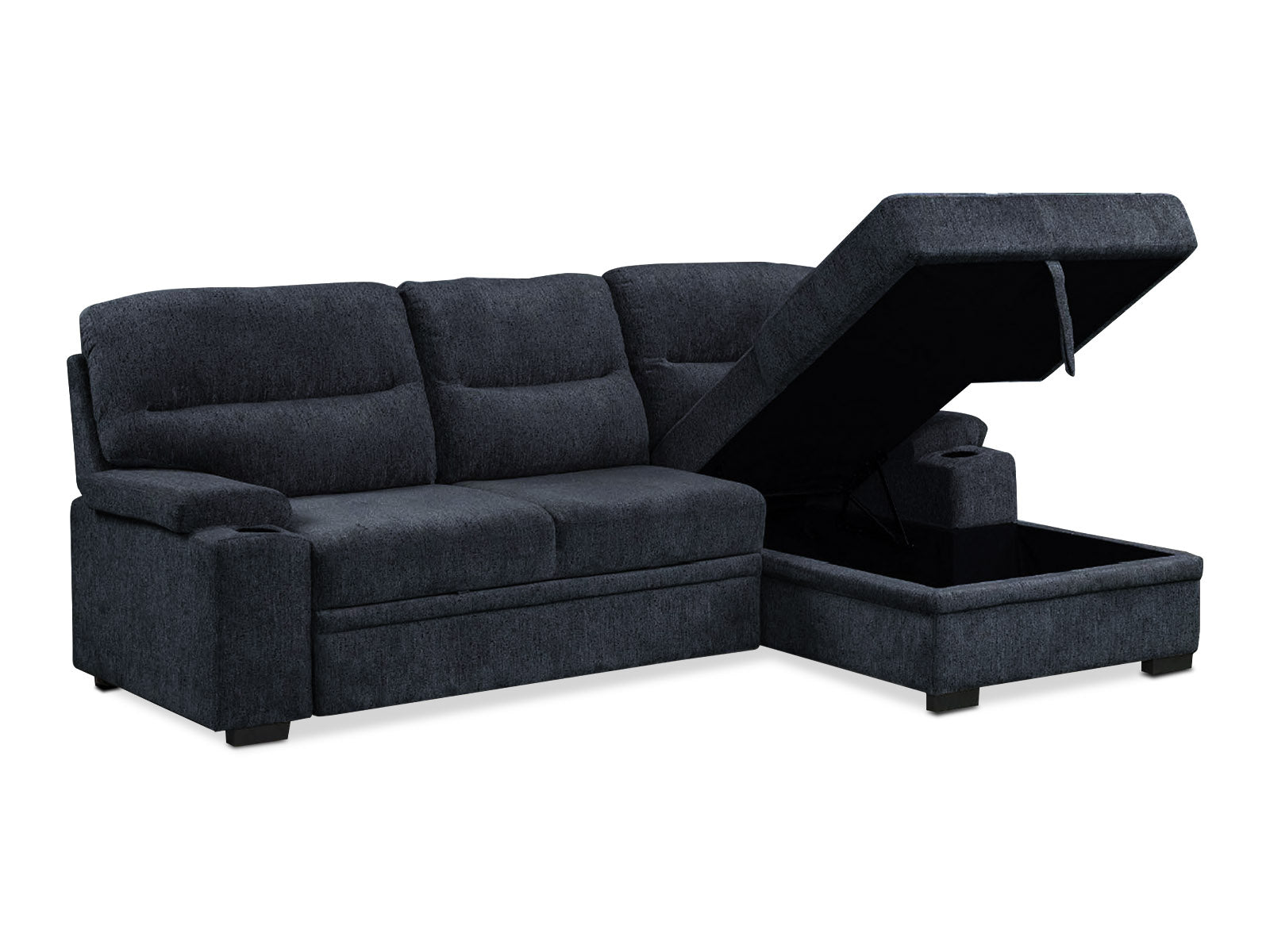 Sala Cyril Sofa Cama C/Negro 2P #Color_MidnightBlue"T36507"