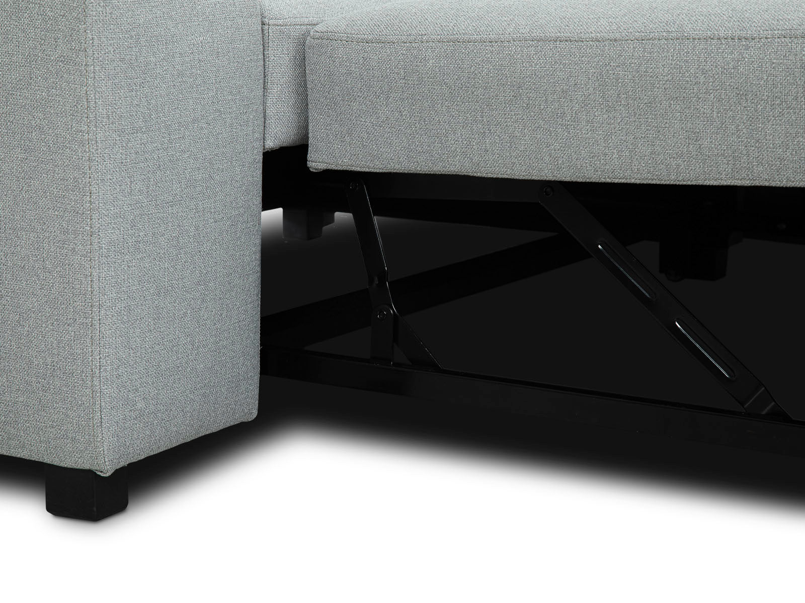 Sala Cyril Sofa Cama C/Negro 2P #Color_Silver"T36914"