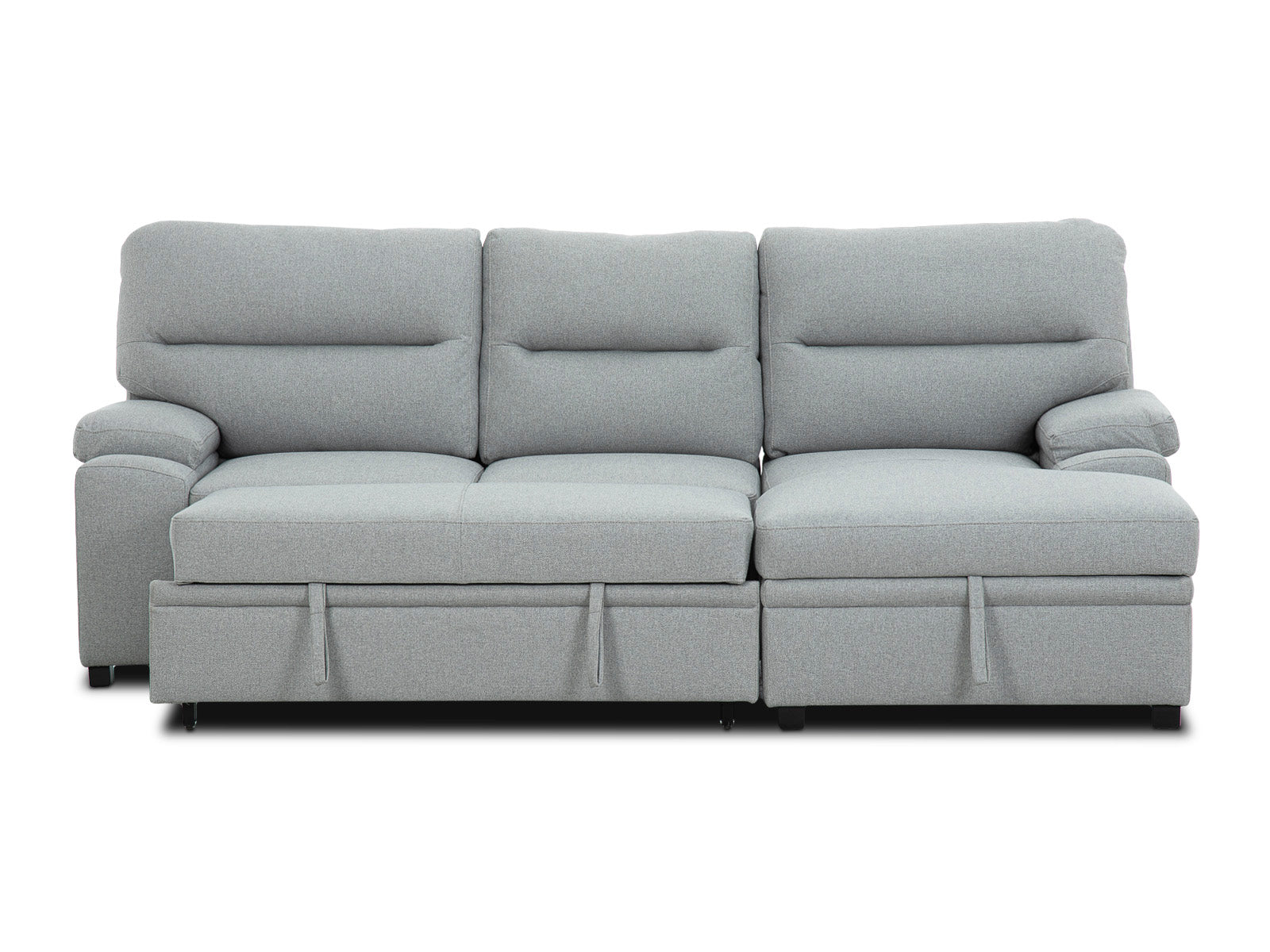 Sala Cyril Sofa Cama C/Negro 2P #Color_Silver"T36914"