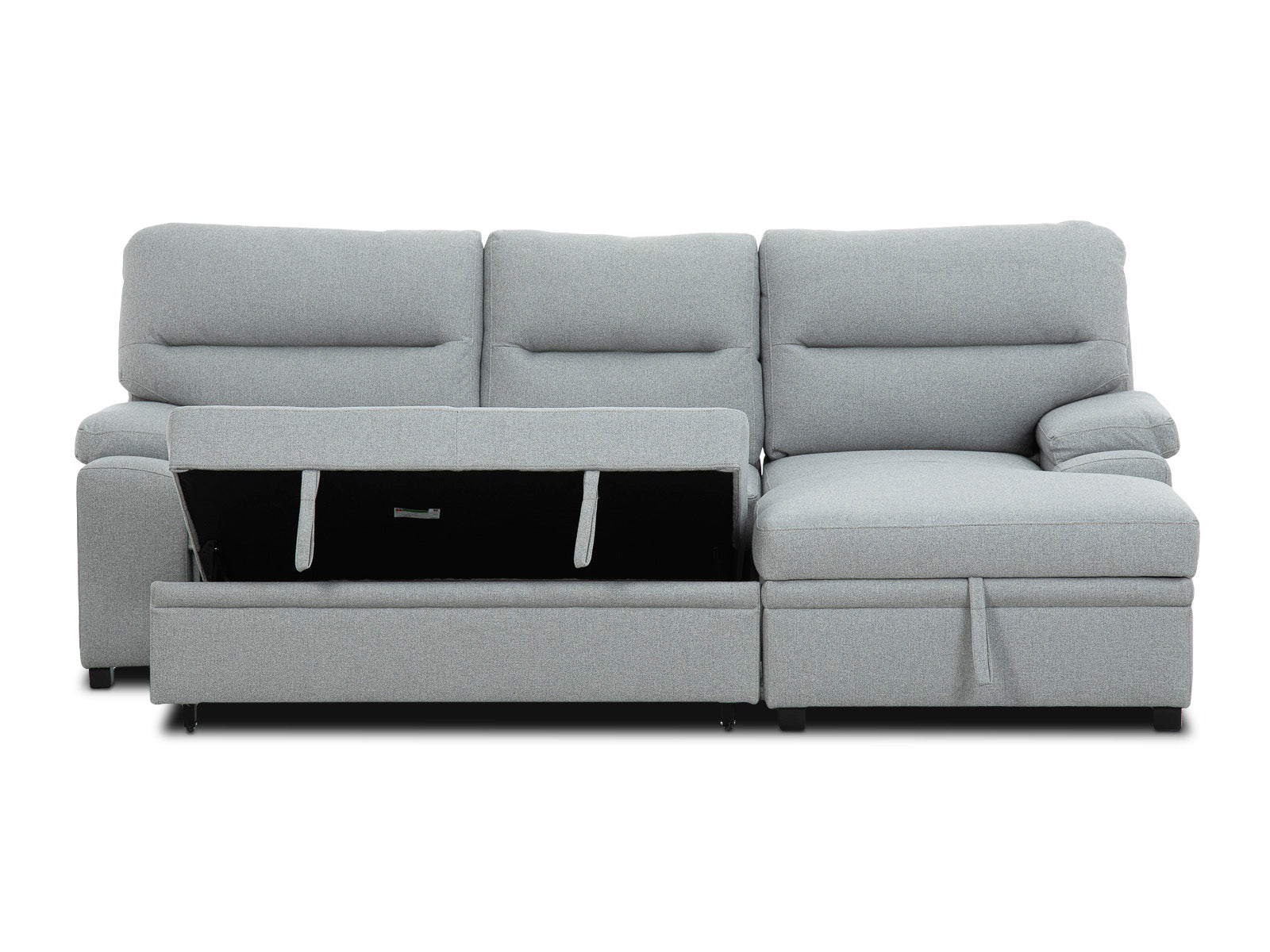 Sala Cyril Sofa Cama C/Negro 2P #Color_Silver"T36914"