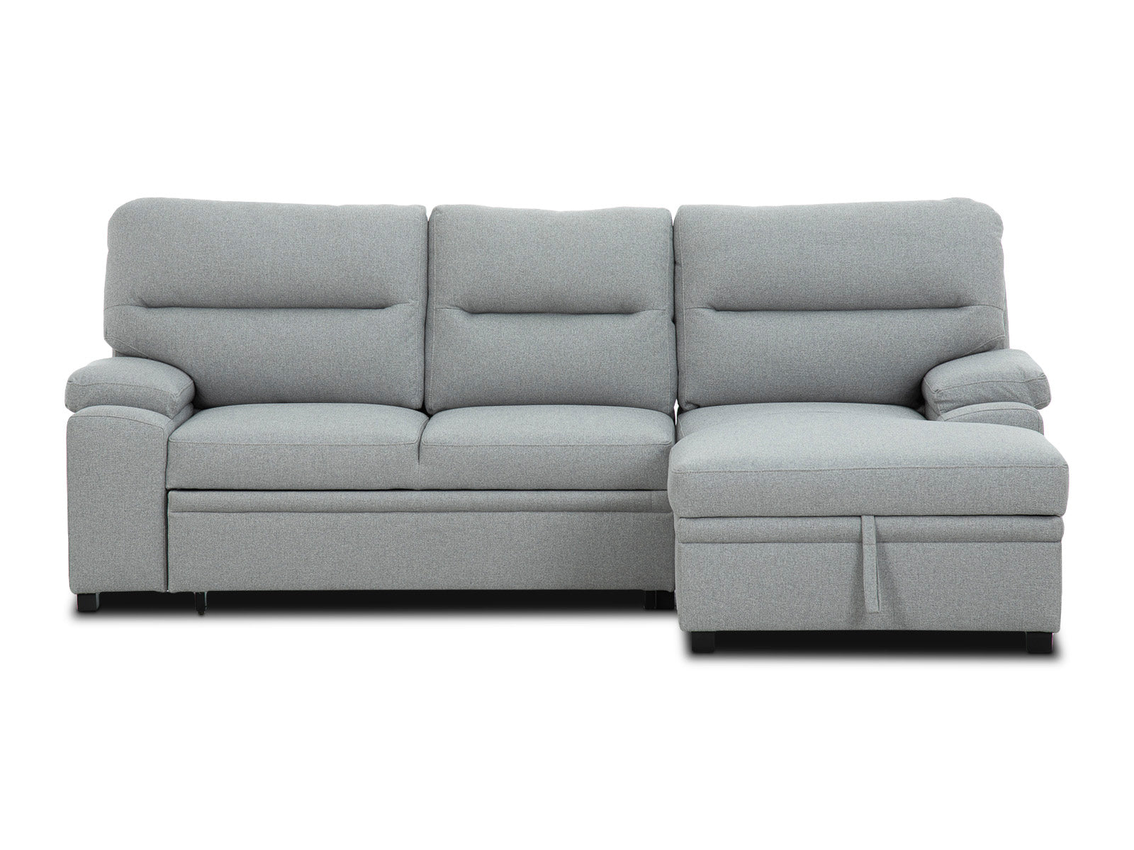 Sala Cyril Sofa Cama C/Negro 2P #Color_Silver"T36914"