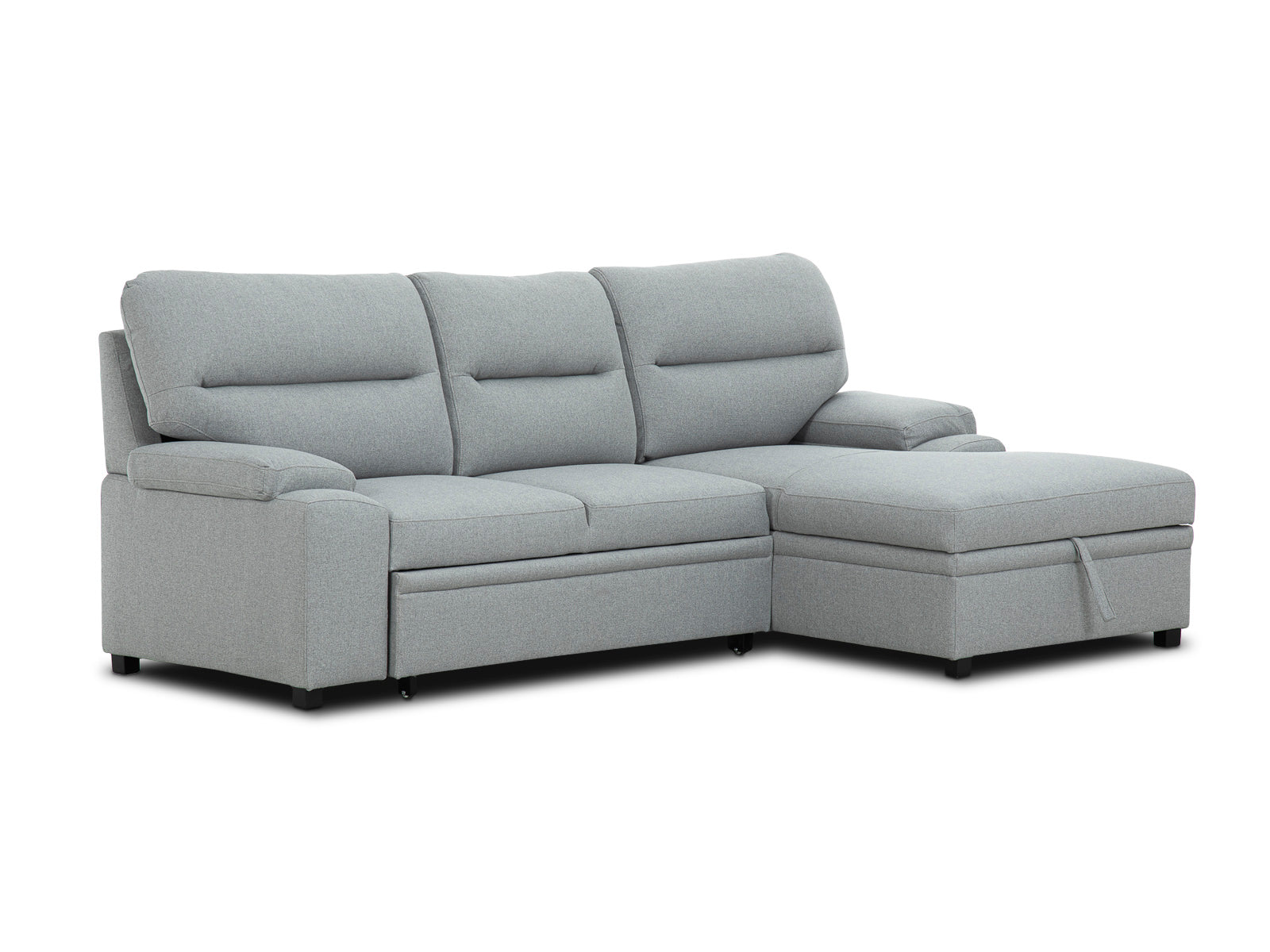 Sala Cyril Sofa Cama C/Negro 2P #Color_Silver"T36914"