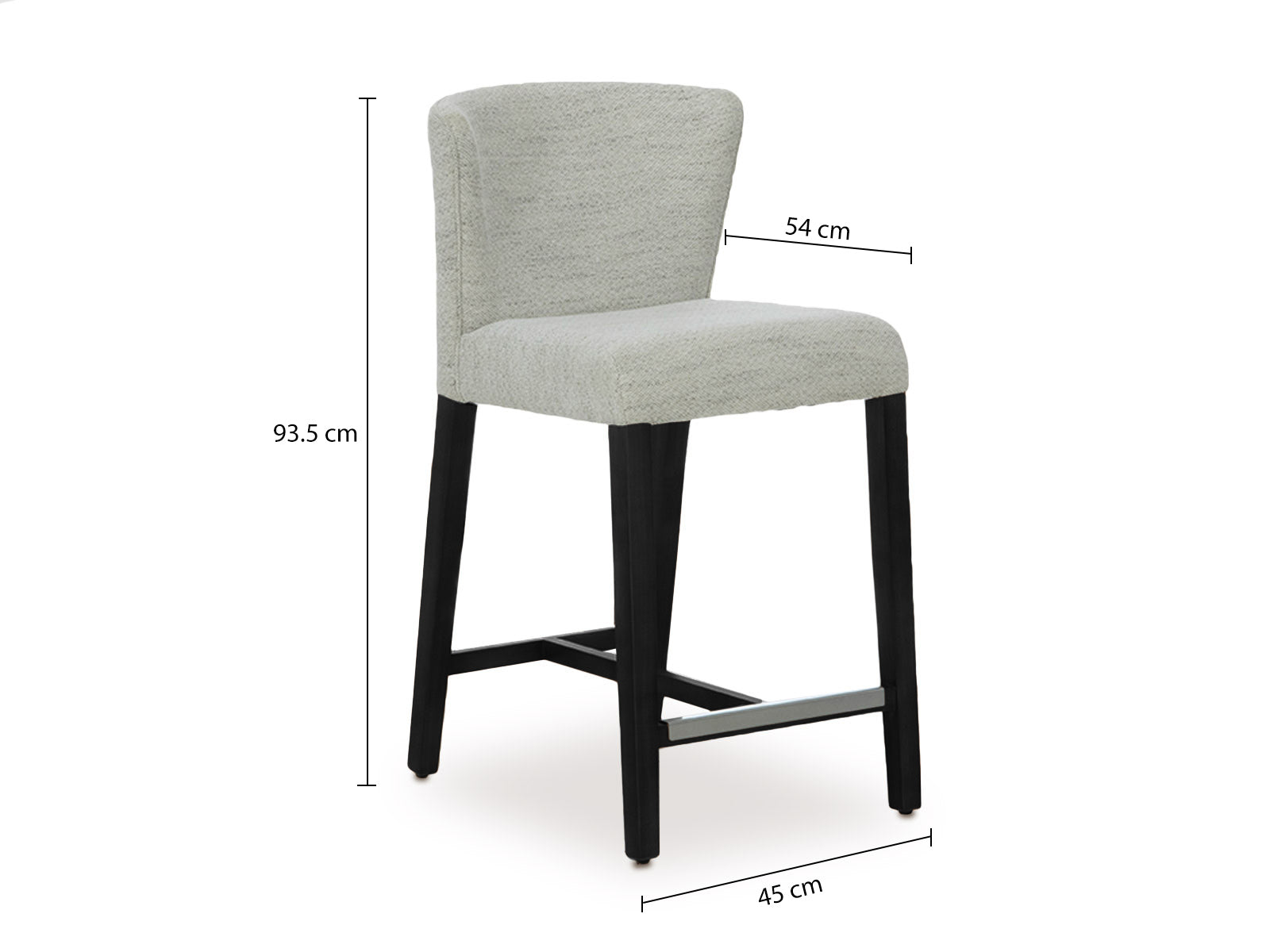 Taburete Cocina Tarento Negro #Color_FloralWhite"T36108"