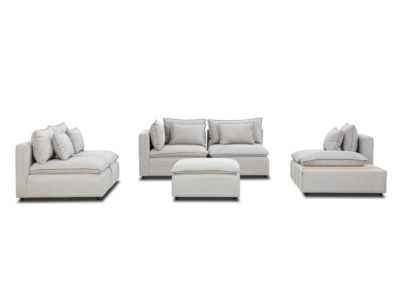 Sala Bella Modular 7P #Color_PaleGoldenrod"T32900"