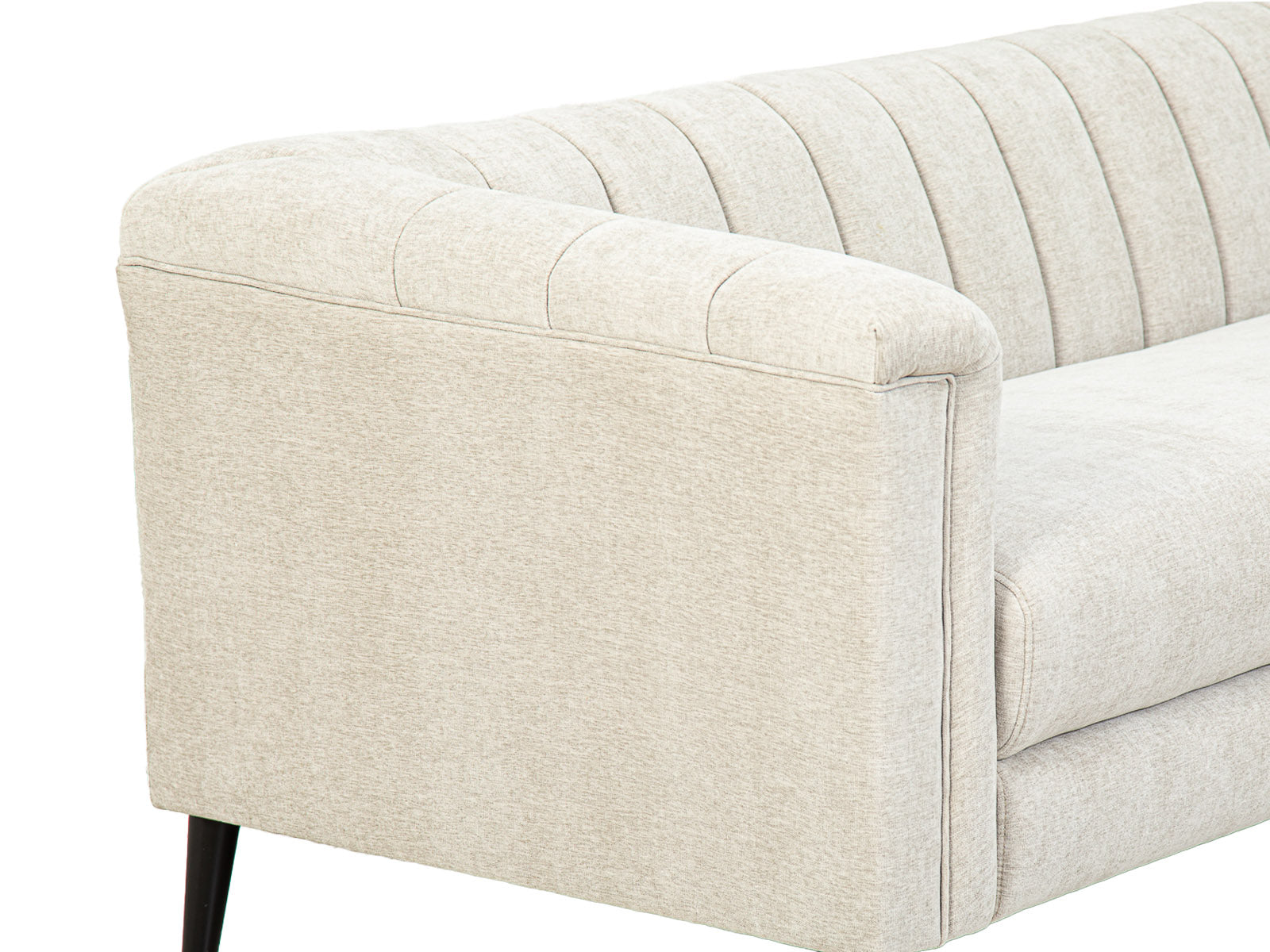 Sofa Triple Powell C/Met Black #Color_Beige"T32104"