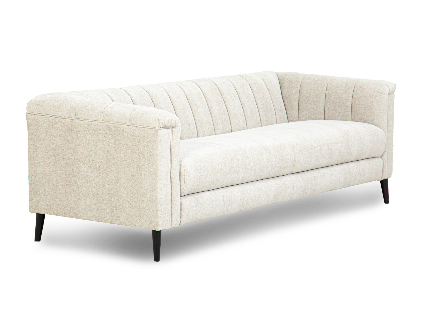 Sofa Triple Powell C/Met Black #Color_Beige"T32104"