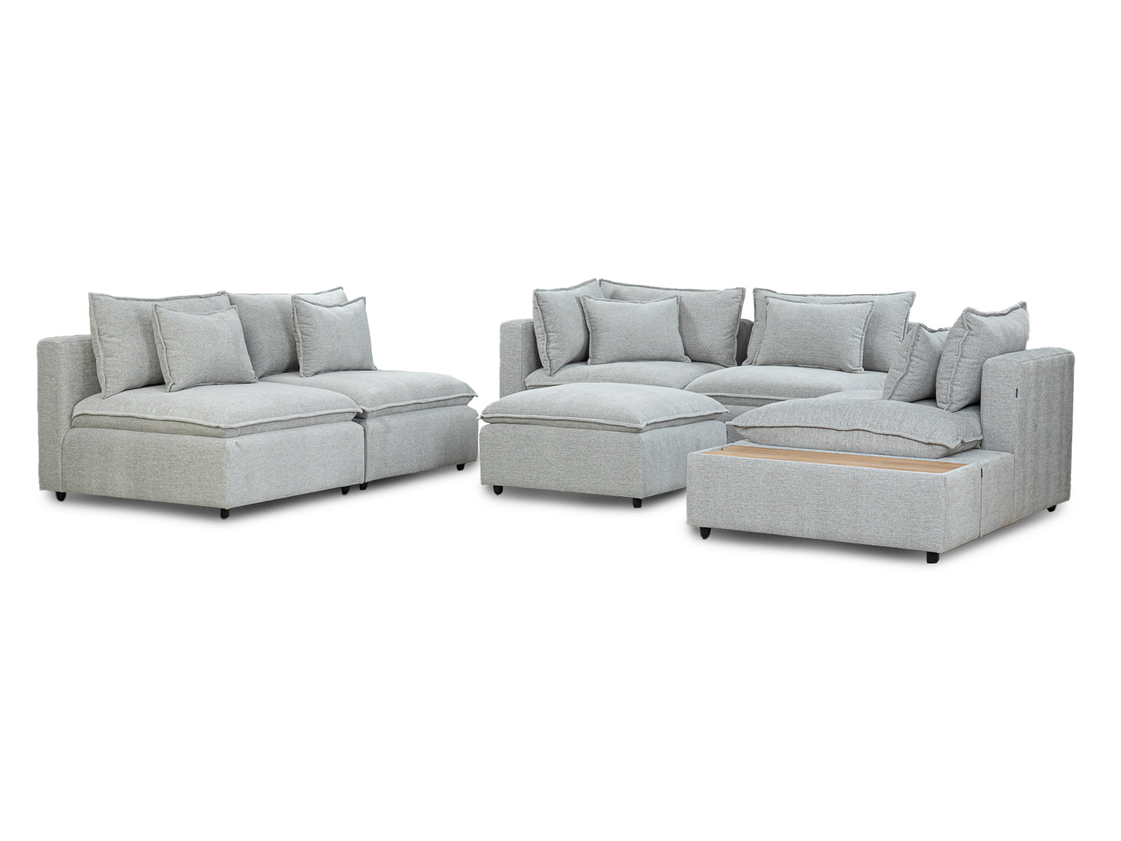 Sala Bella Modular 7P #Color_Silver"T36916"