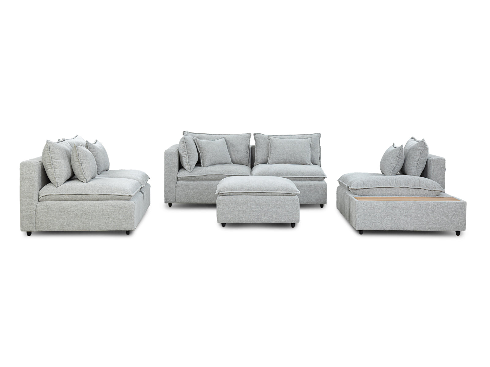 Sala Bella Modular 7P #Color_Silver"T36916"