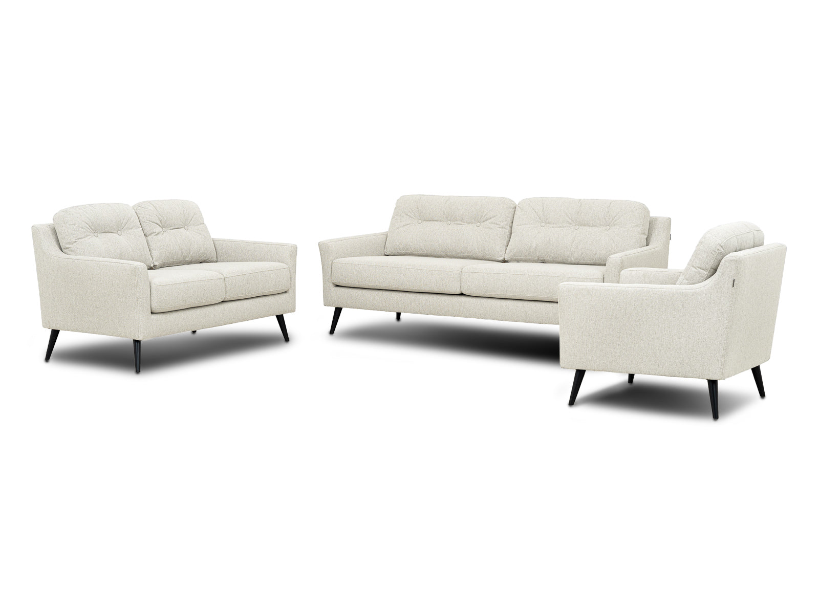 Sala Astrid 3P Matt Black #Color_OldLace"T36113"