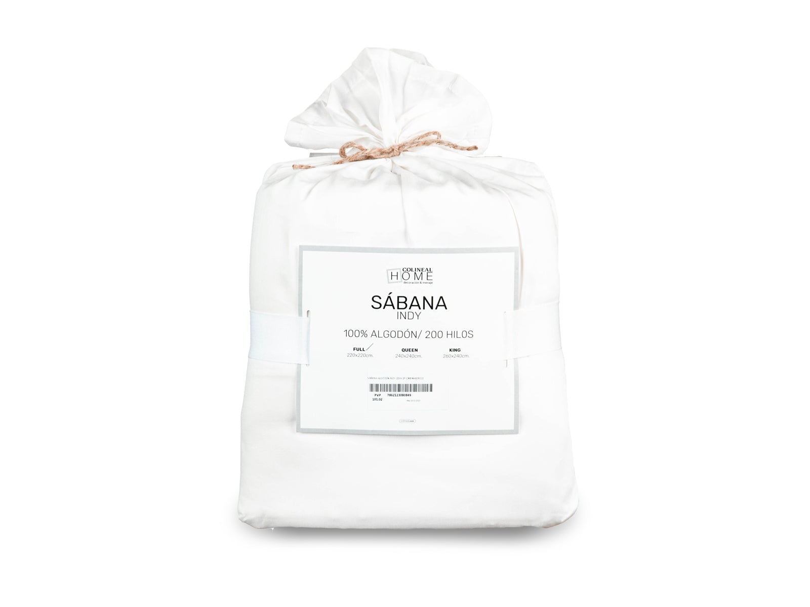 Sabana Algodon 200 Hilos Lennox #Color_Snow