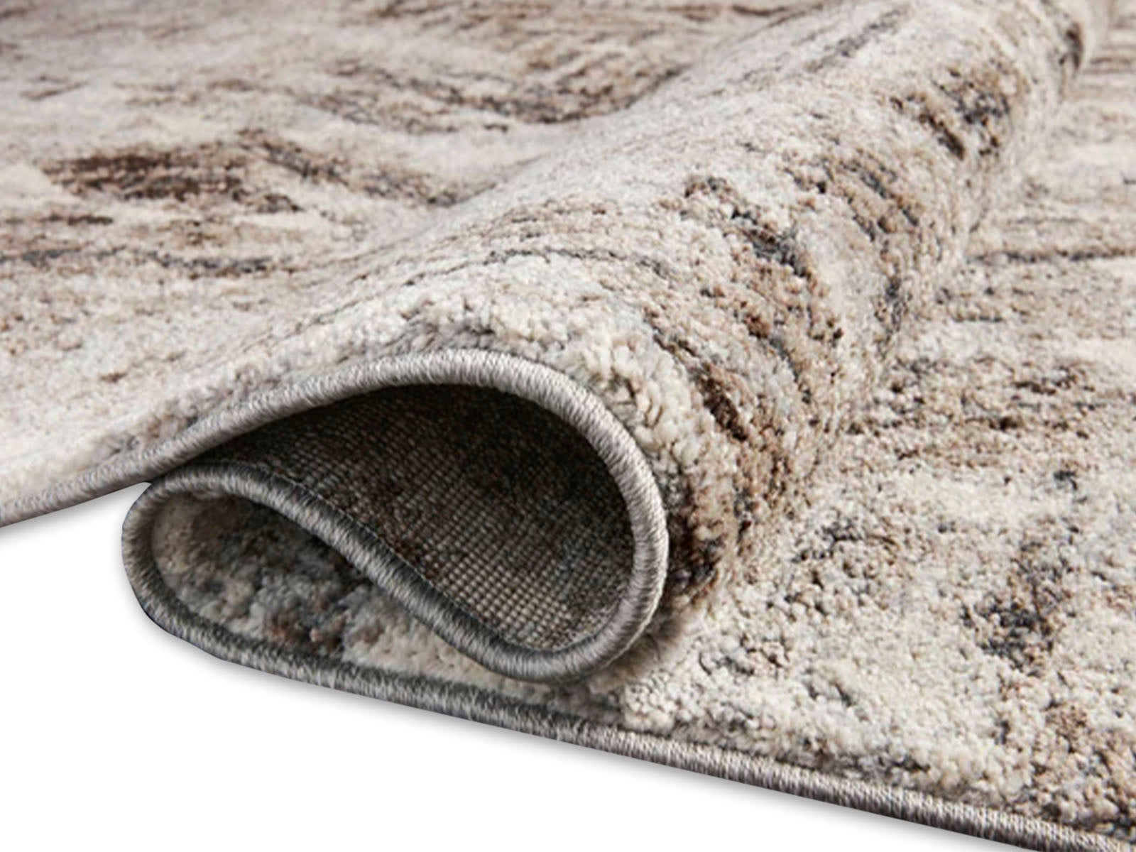 Alfombra Texturizada C/Beige y Cafe