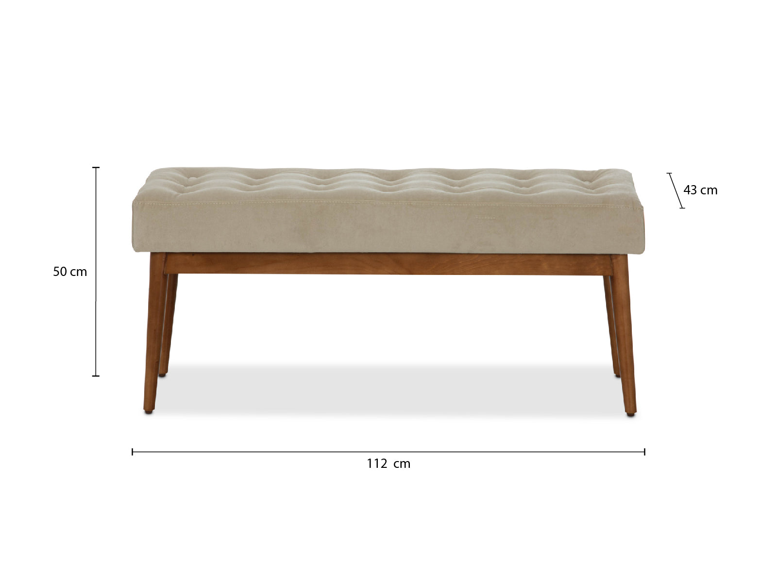 Banco Pie Cama Alabama Miel #Color_Beige"T37111"