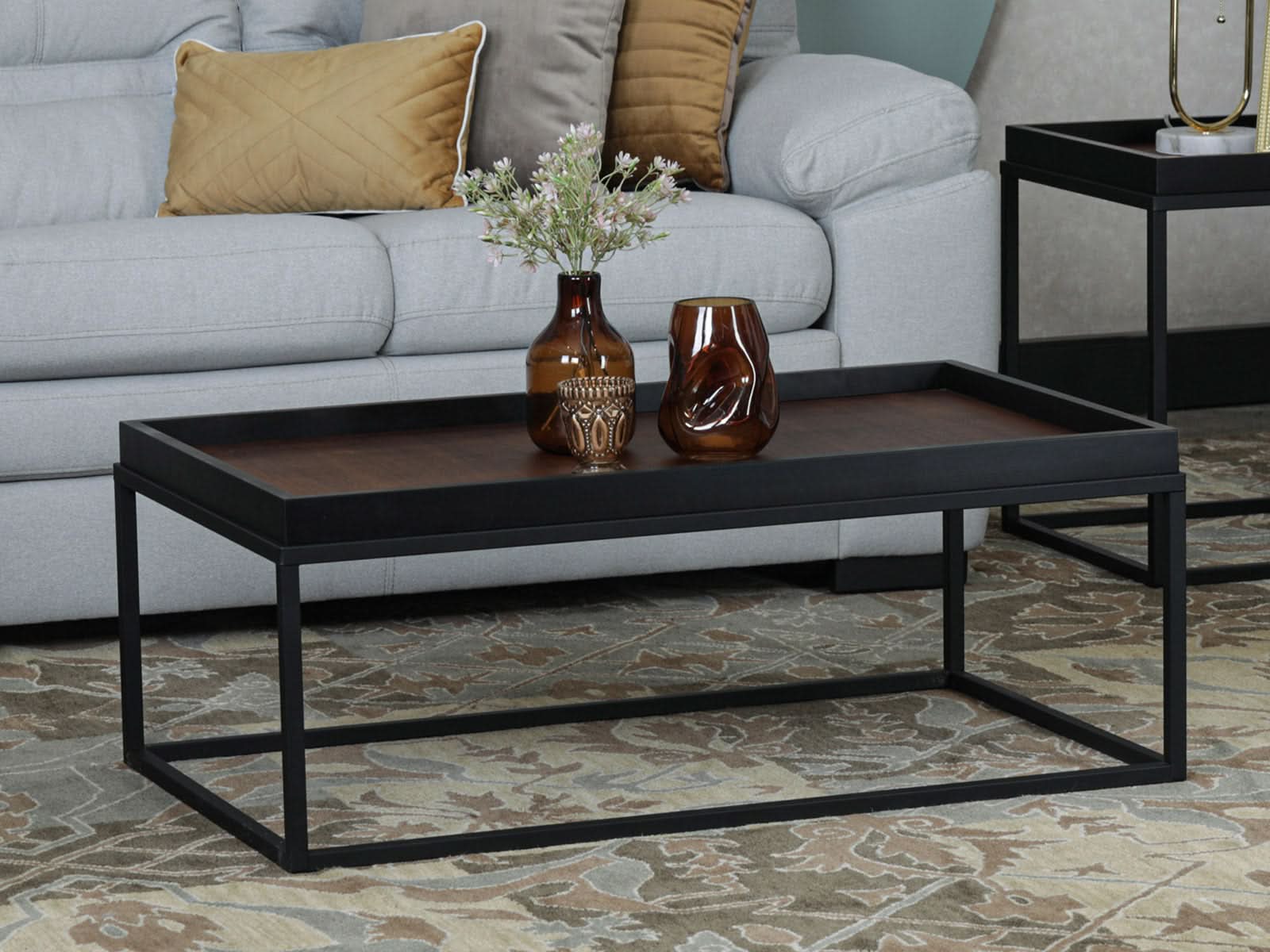 Mesa Centro Grey Metal