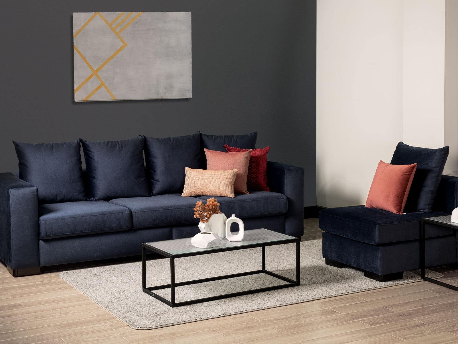 Sala Isabella 2P #Color_MidnightBlue"T3654"