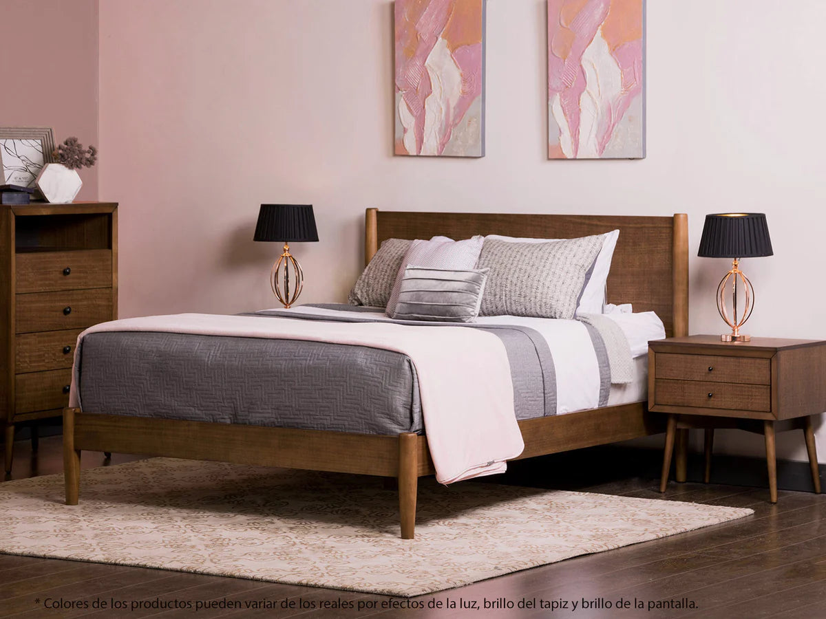 Cama Parma Full + 2 Veladores