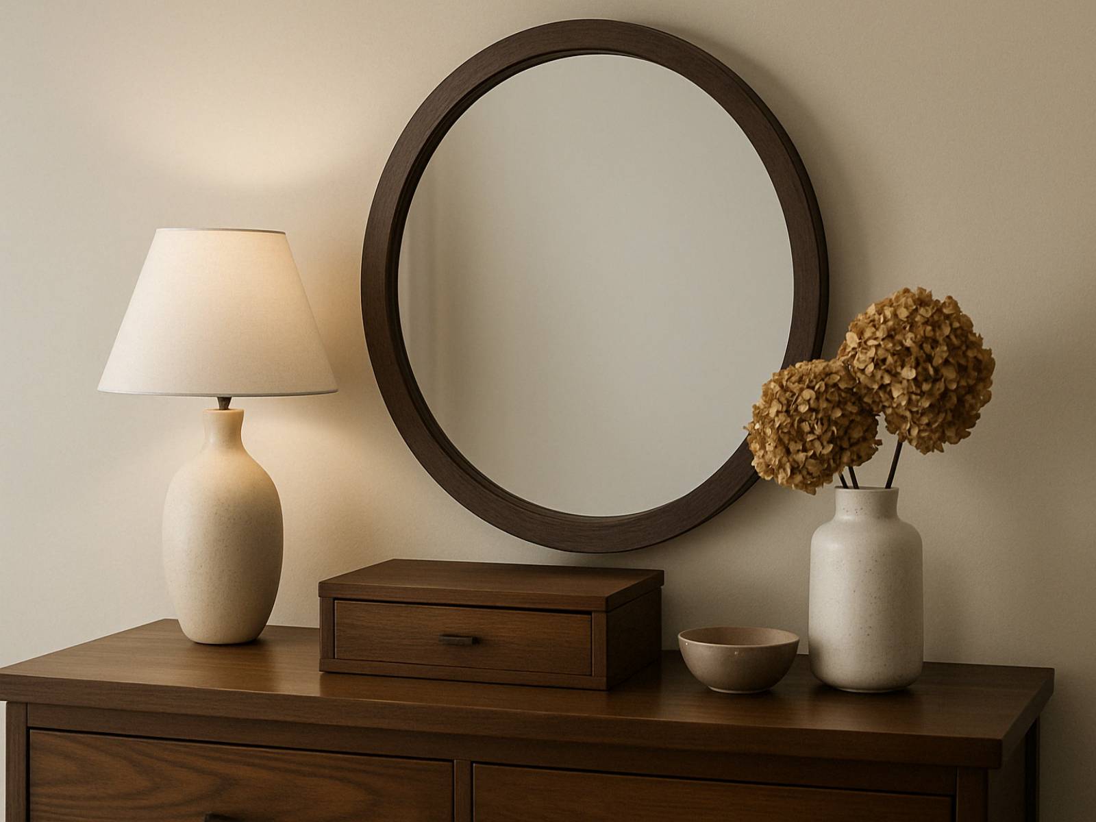 Espejo Mont Circular Cenizo