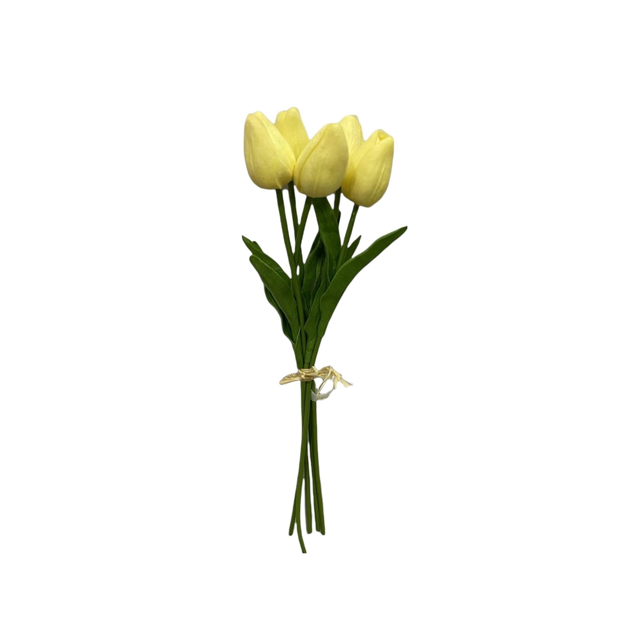 Arreglo Floral Cala 5Pcs C/Amarillo 34cm