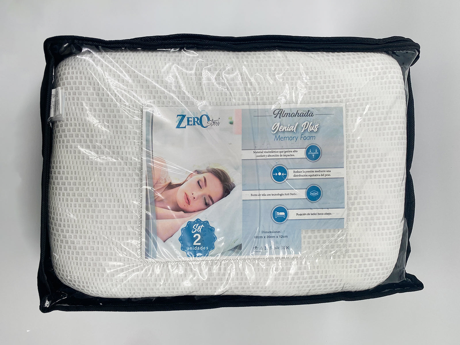 Set X 2 Almohada Genial Plus Memory Foam