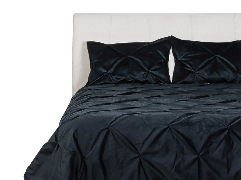 COBERTOR VELVET KING NEGRO
