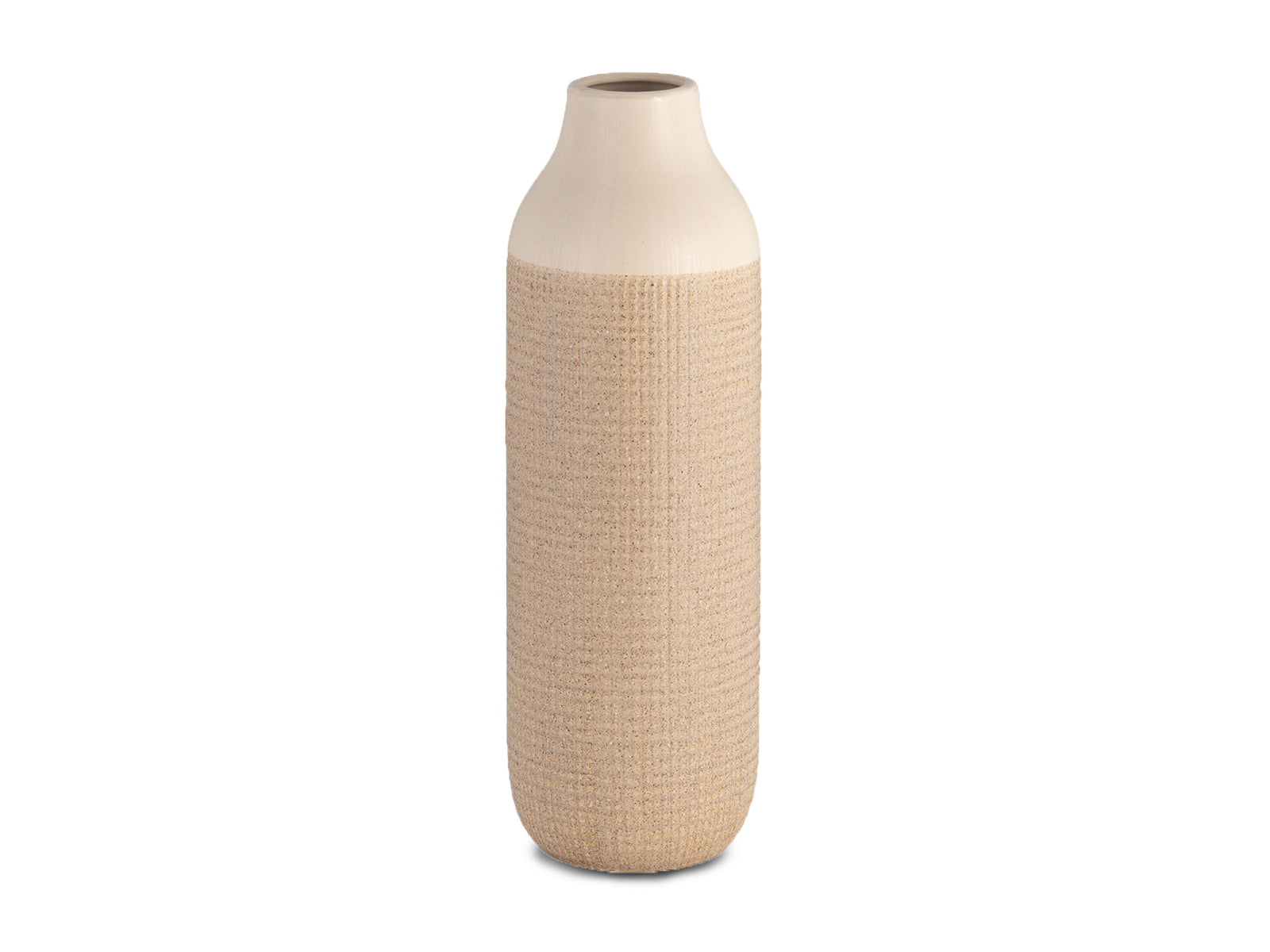 Florero Tone Alto Ceramica Beige