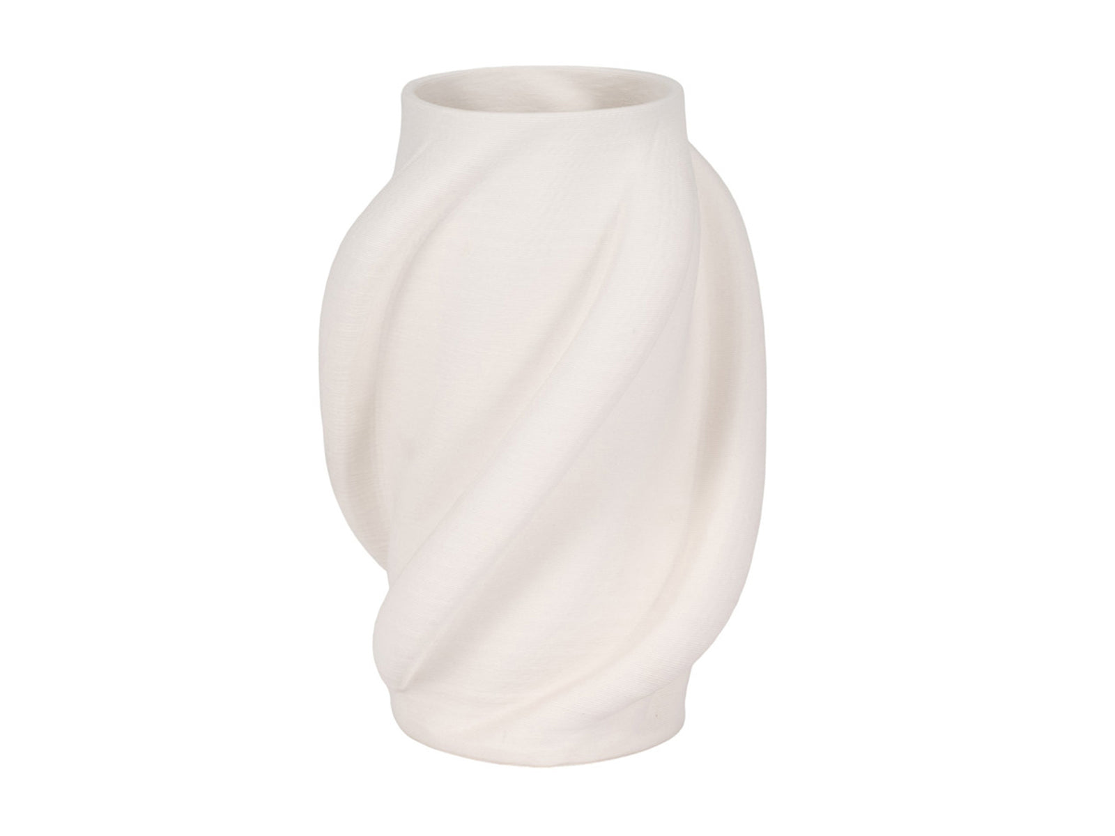 Florero Murano Porcelana 30Cm Beige