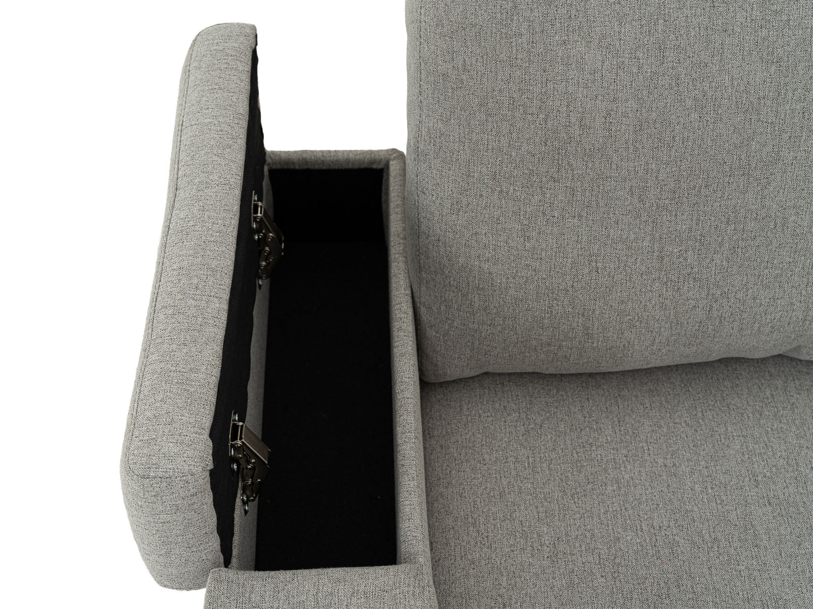 Sofa Recliner Bradford Storage #Color_SilverTela"9028"