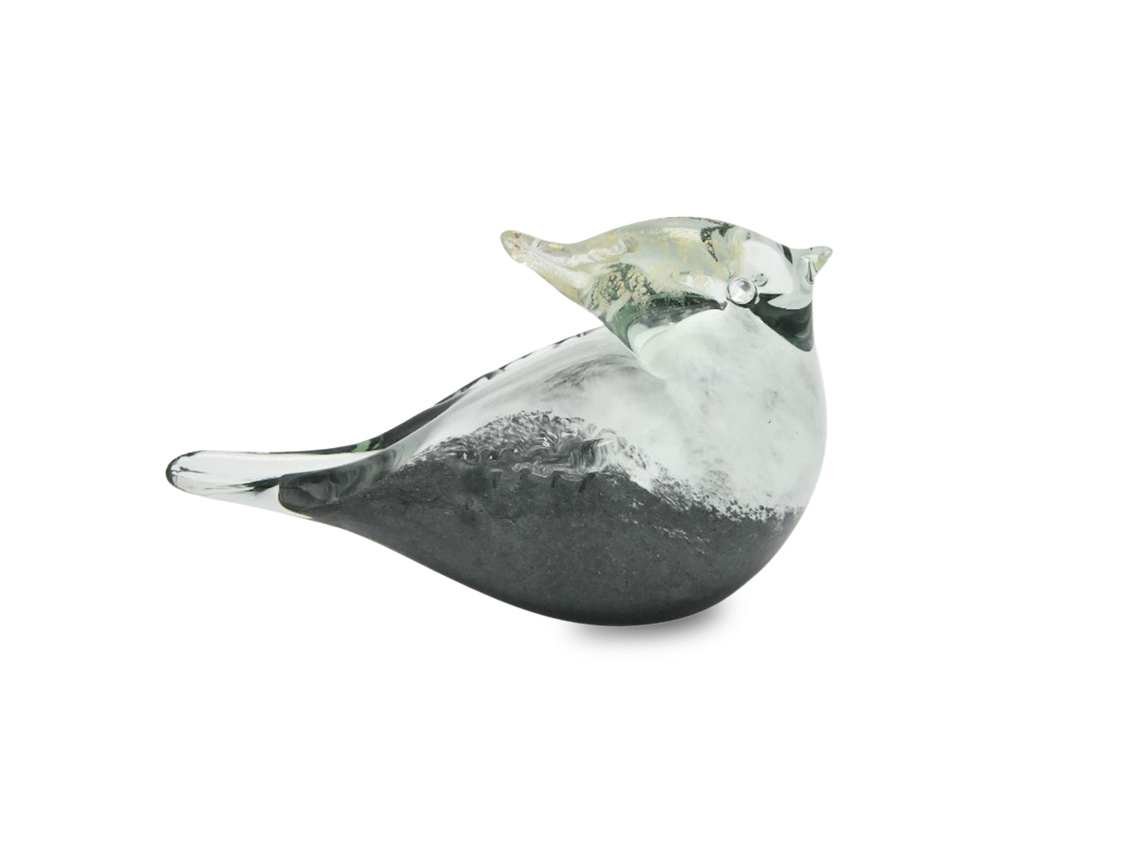 Figura Pajaro Decorativo 13X9 Cm Blanco Negro