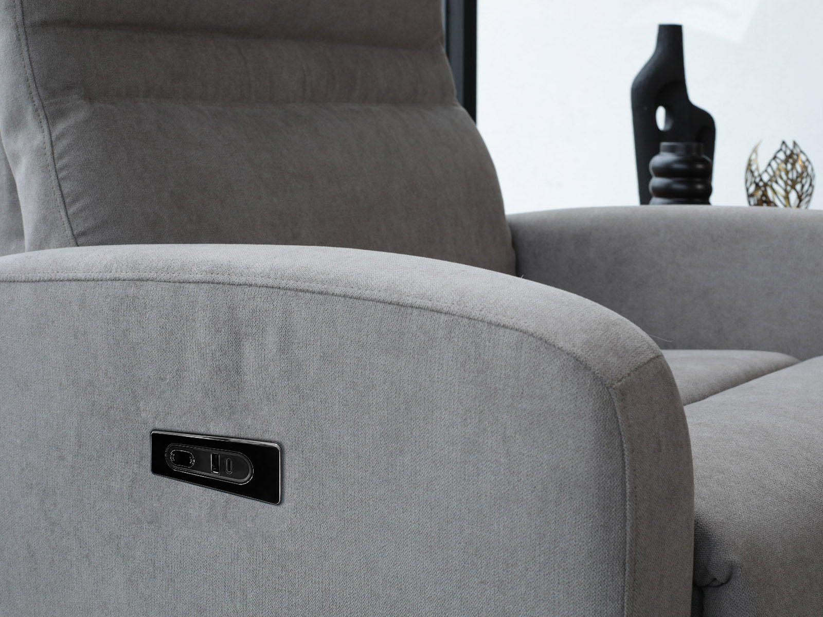  Recliner Texas Power Usb #Color_Grey"ELISHX"