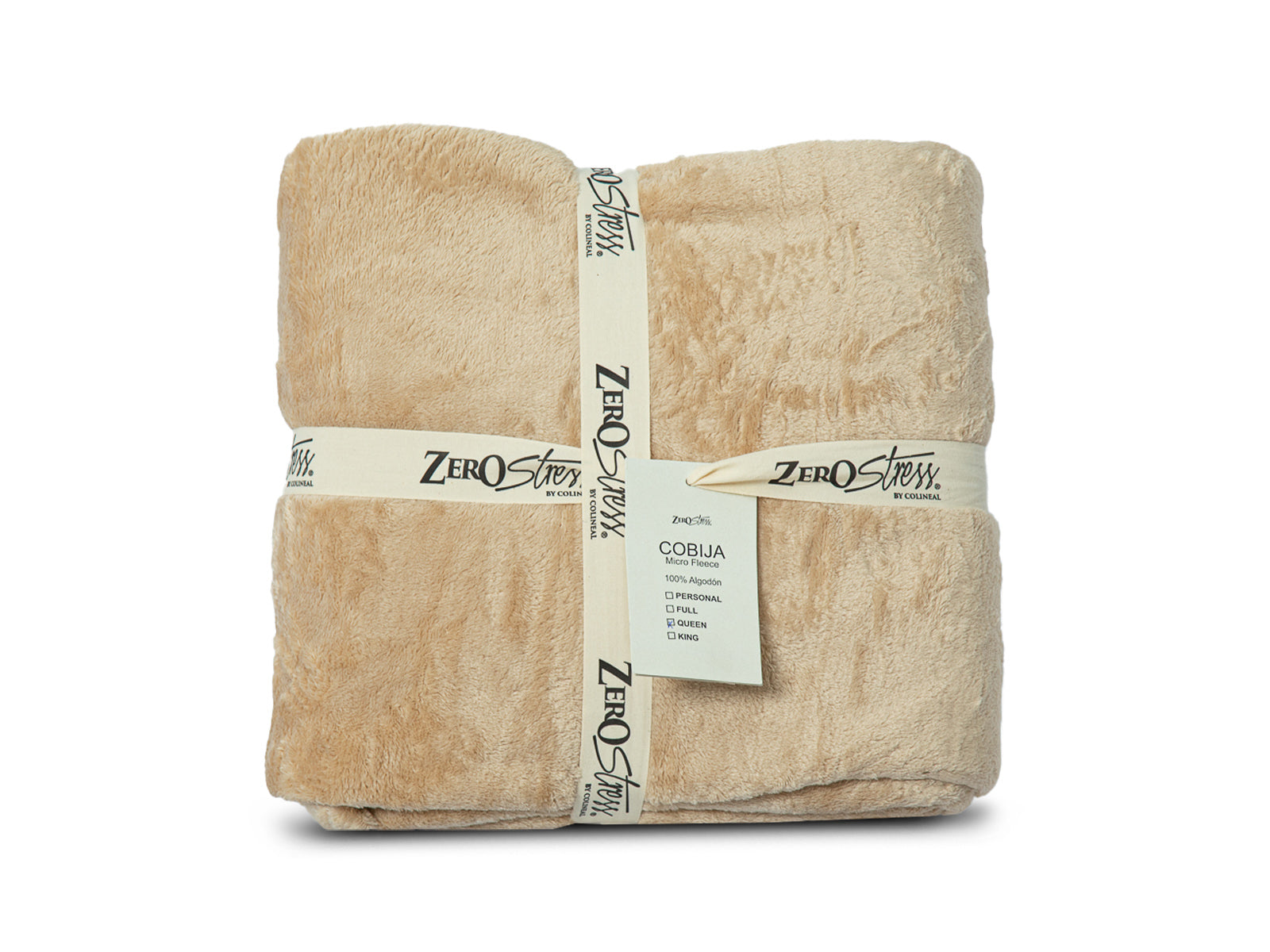 Cobija Glam Microfleece Queen #Color_SandyBrown