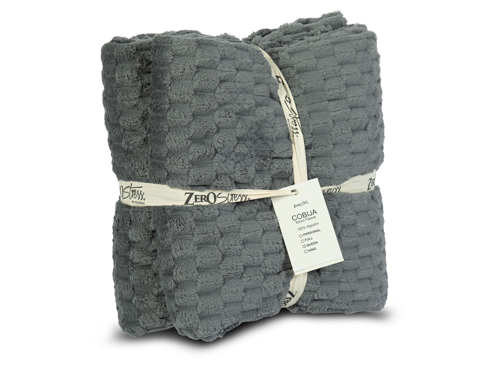 Cobija Glam Microfleece Queen #Color_Squared LightGrey