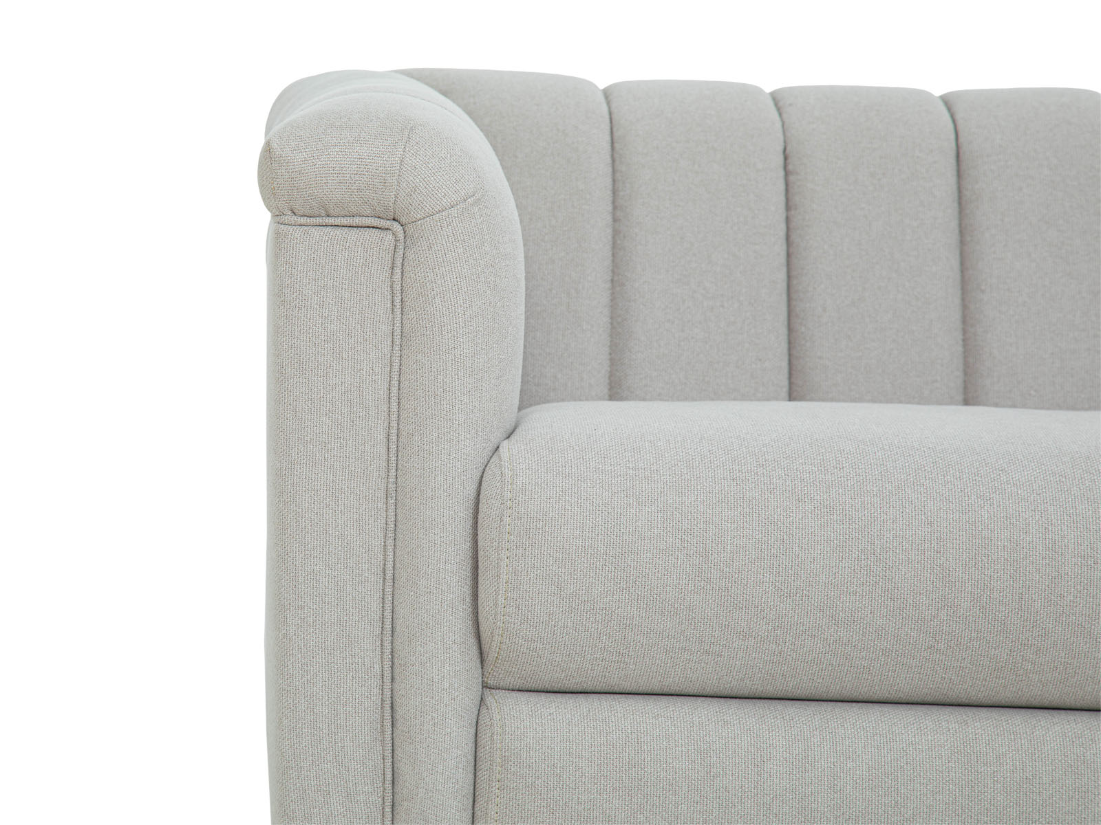 Sofa Triple Powell C/Met Black #Color_FloralWhite"T3213"