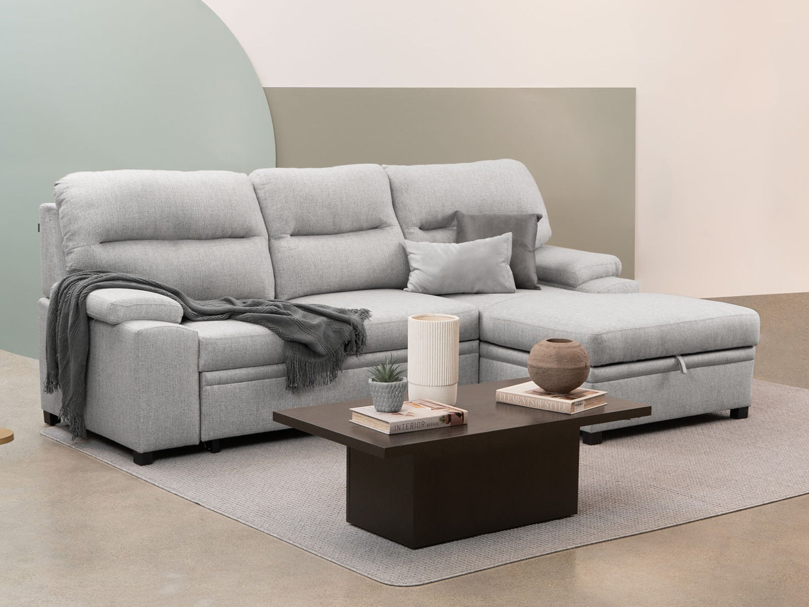 Sala Cyril Sofa Cama C/Negro 2P