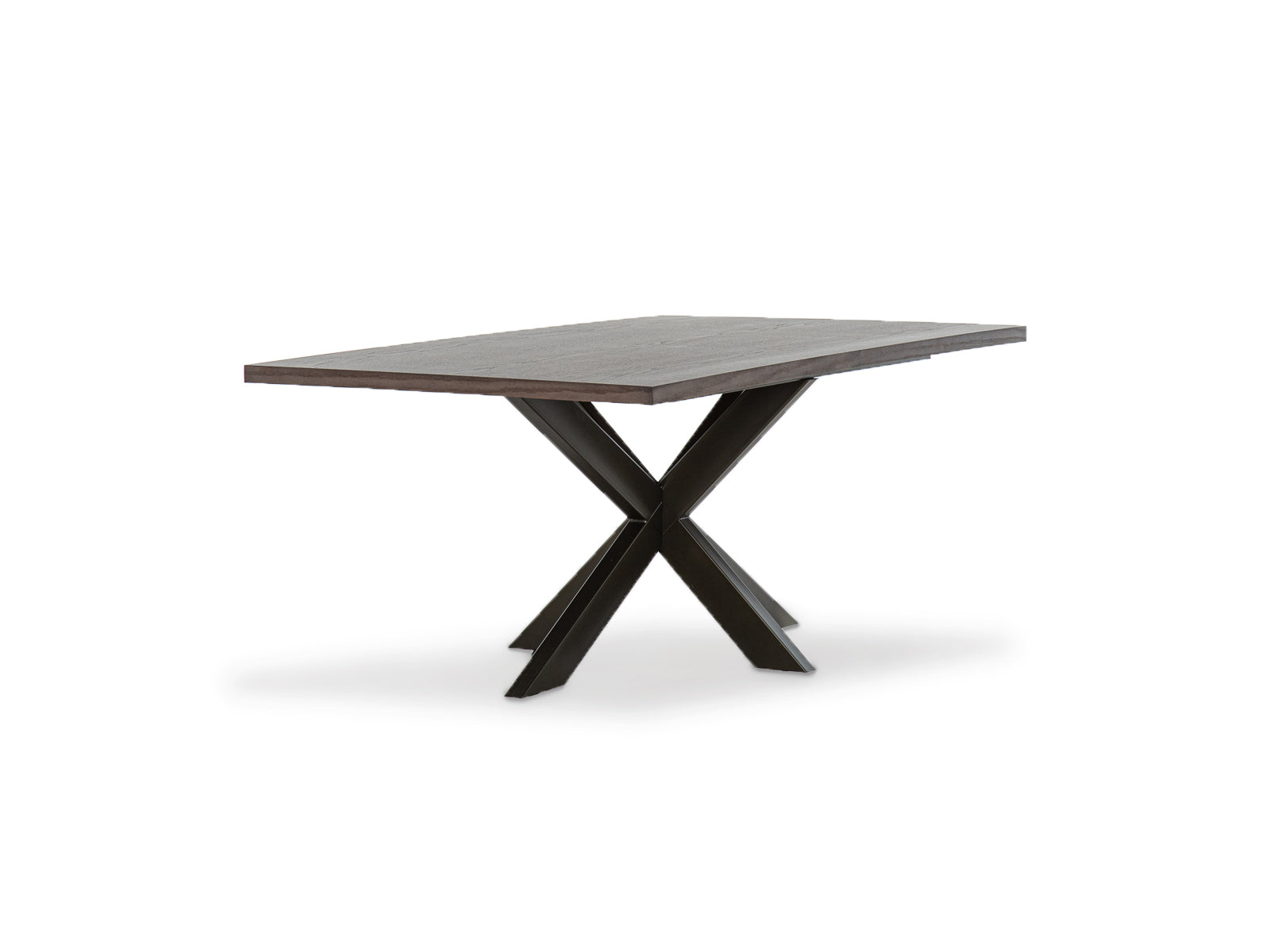 Mesa Comedor French Base Metalica Cenizo