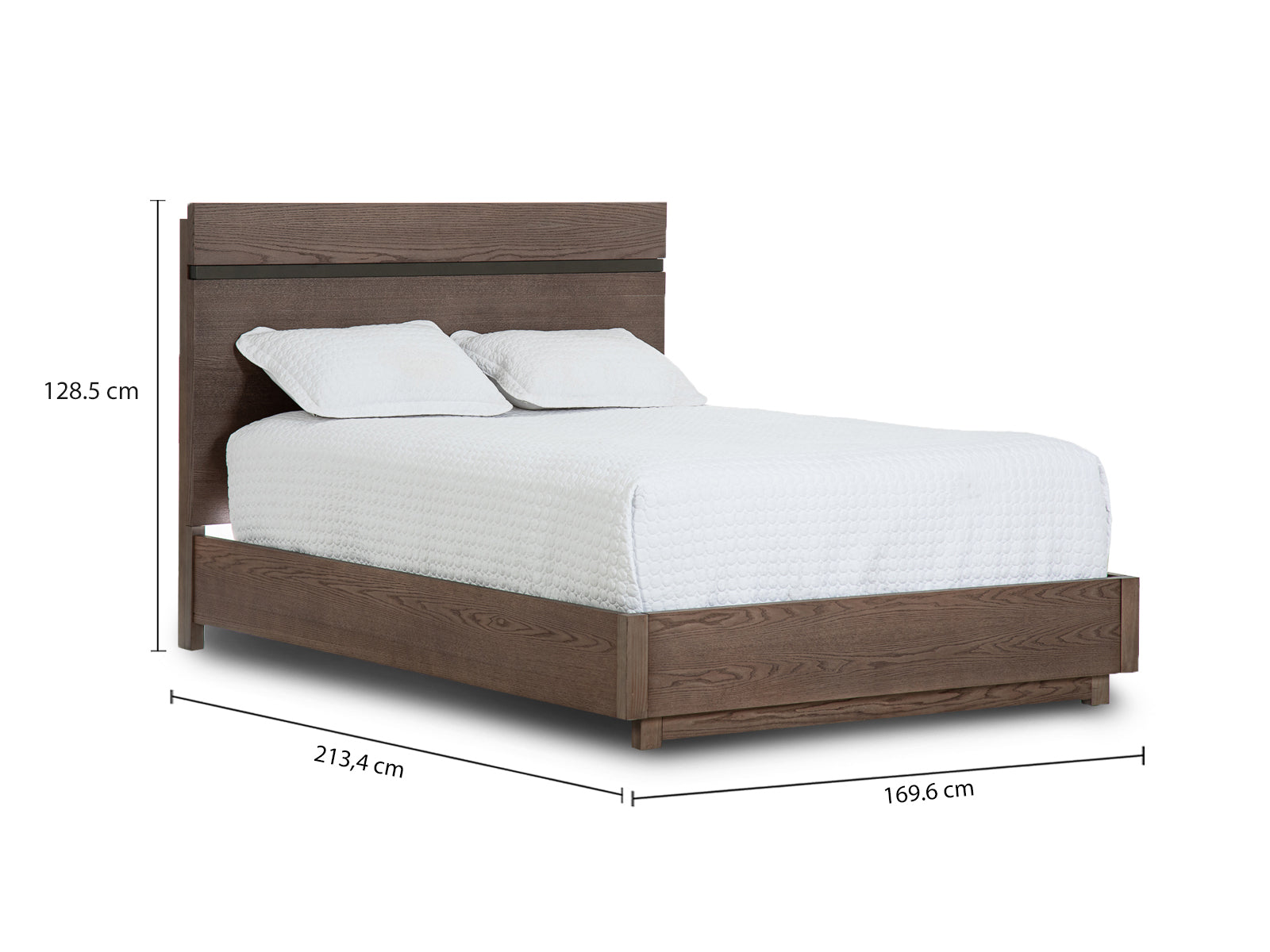 Cama French Cenizo #Tamaño_Queen/2.5plz