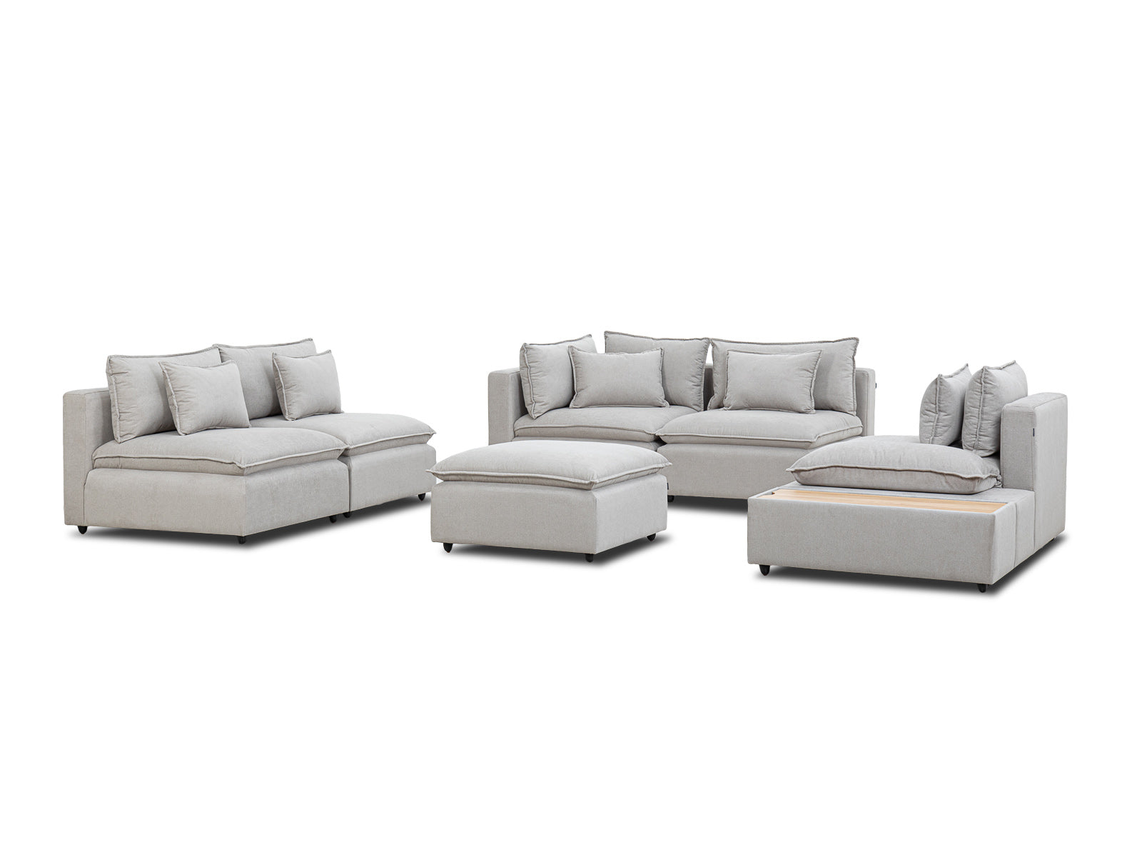 Sala Bella Modular 7P #Color_PaleGoldenrod"T32900"