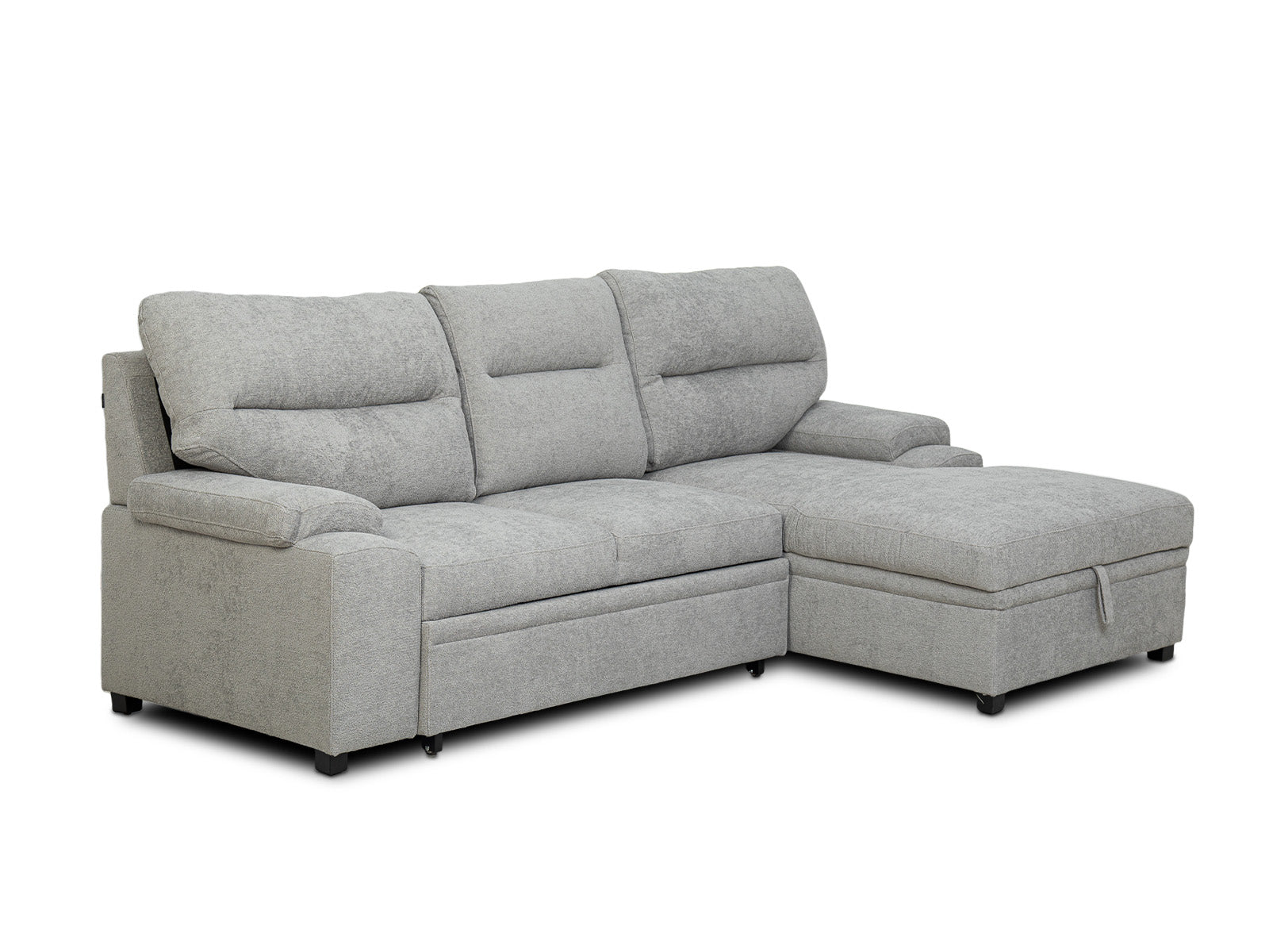 Sala Cyril Sofa Cama C/Negro 2P #Color_Gray"T37931"
