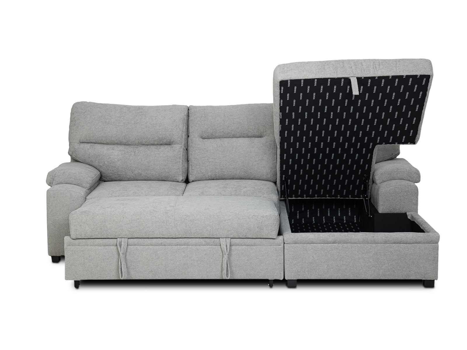 Sala Cyril Sofa Cama C/Negro 2P #Color_Gray"T37931"