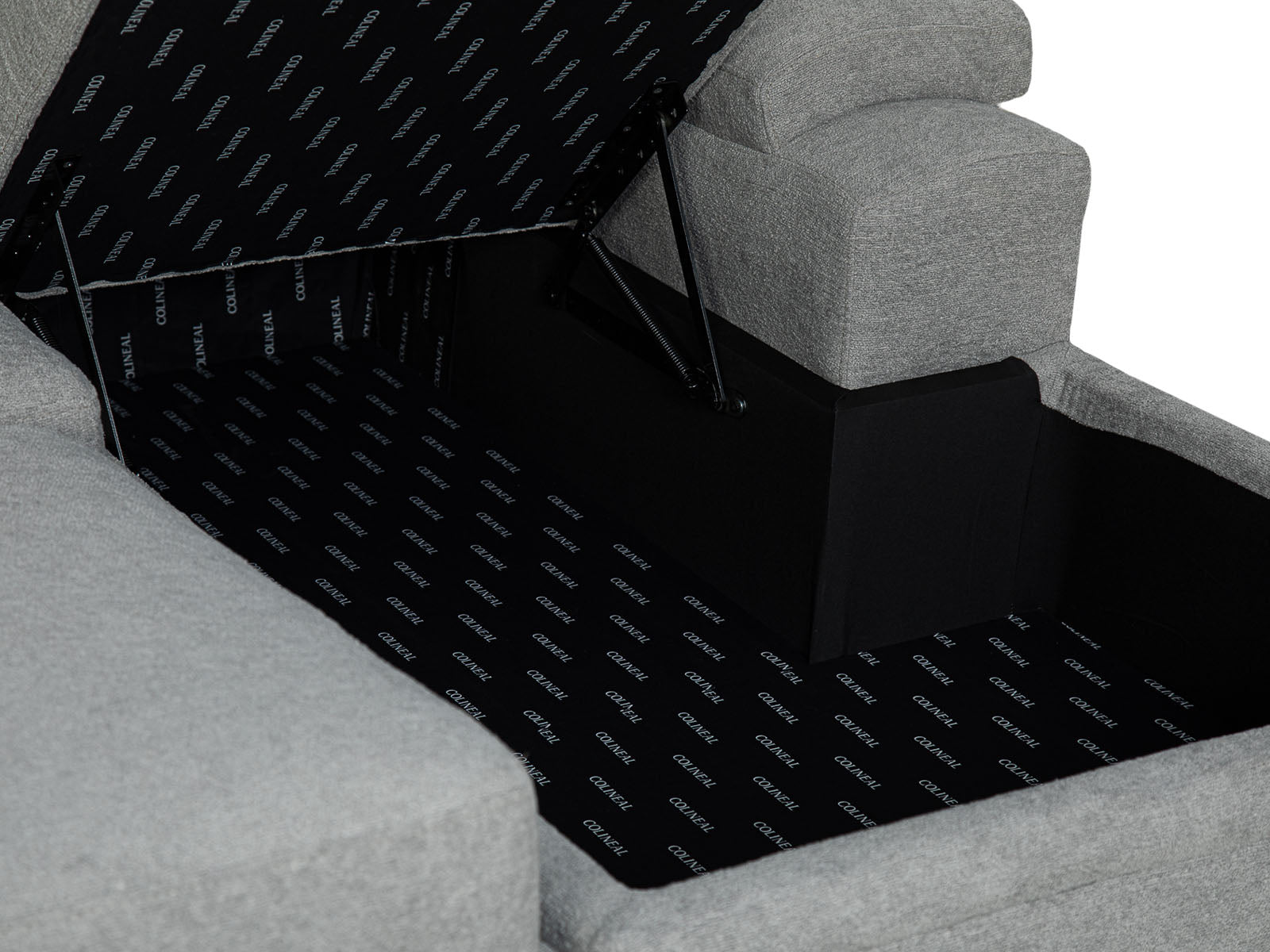 Sala Cyril Sofa Cama C/Negro 2P #Color_Gray"T37931"