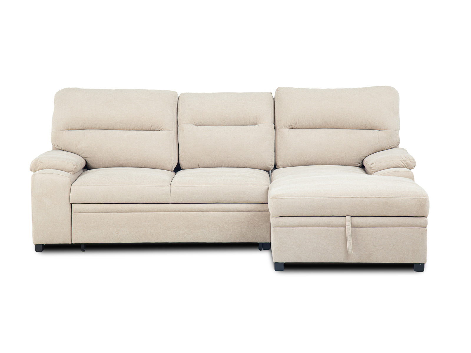 Sala Cyril Sofa Cama C/Negro 2P #Color_Tan"T48700"
