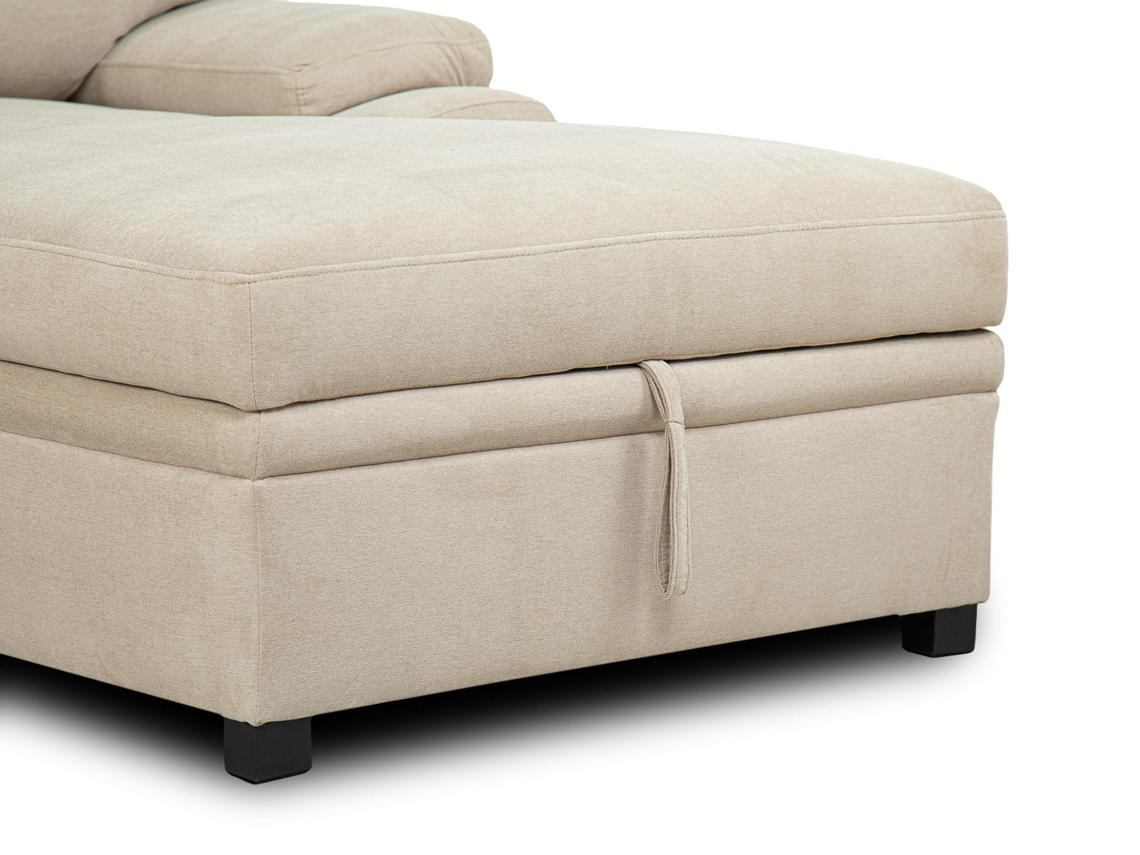 Sala Cyril Sofa Cama C/Negro 2P #Color_Tan"T48700"